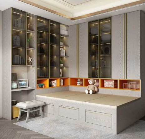 二門深色衣柜：買定制衣柜好，還是成品衣柜好？