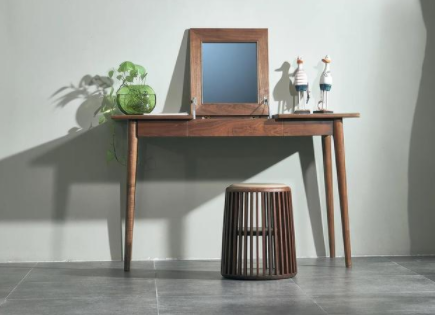 臥室梳妝臺(tái)高度：北美黑胡桃木多功能梳妝臺(tái)！